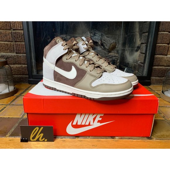 Mens 10 Nike Dunk High “Light Chocolate” Athletic Sneakers DH5348-100 - Picture 4 of 6
